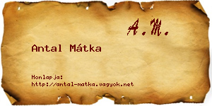 Antal Mátka névjegykártya